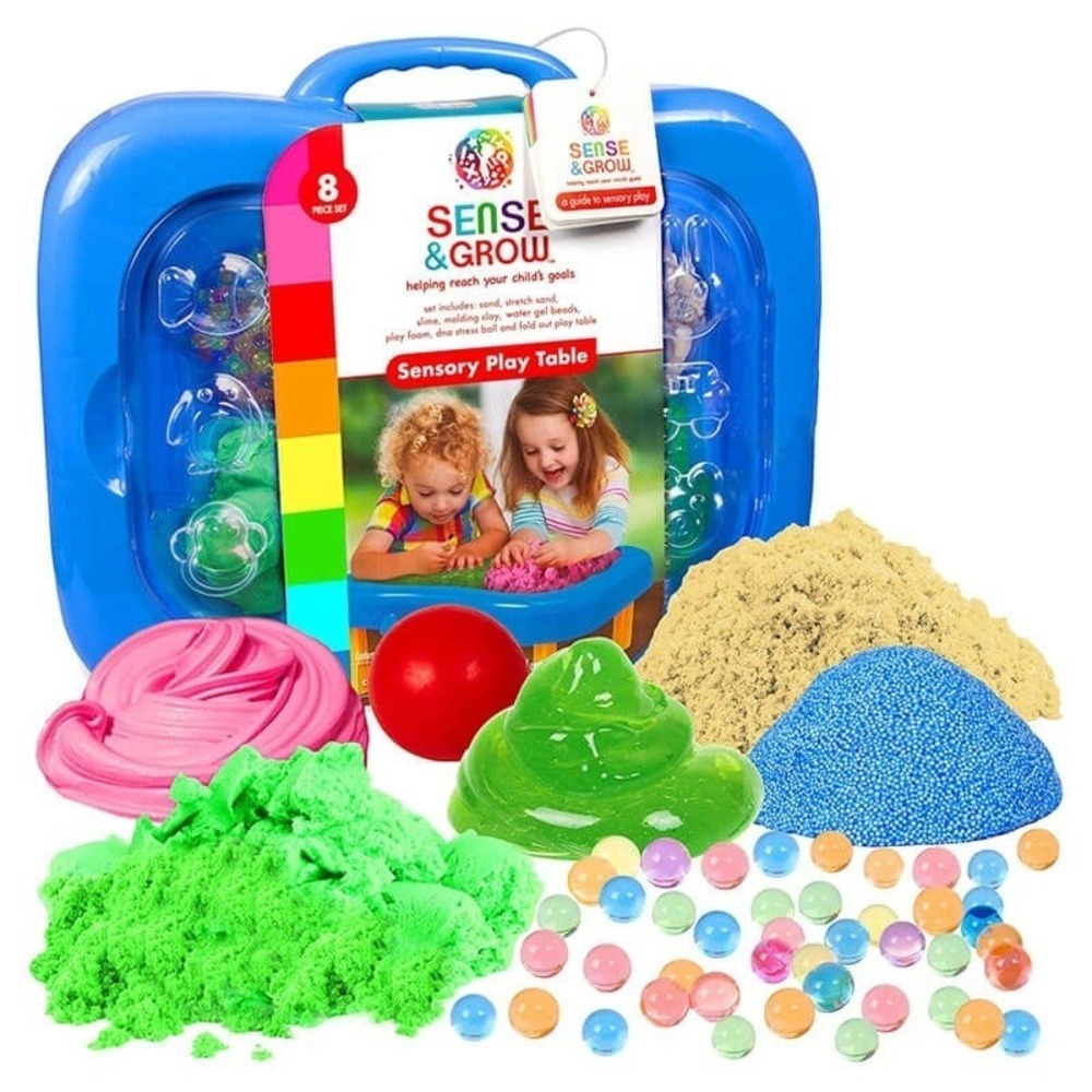 Sense & Grow Sensory Play Table 8-Piece Activity Set Creative Kids New